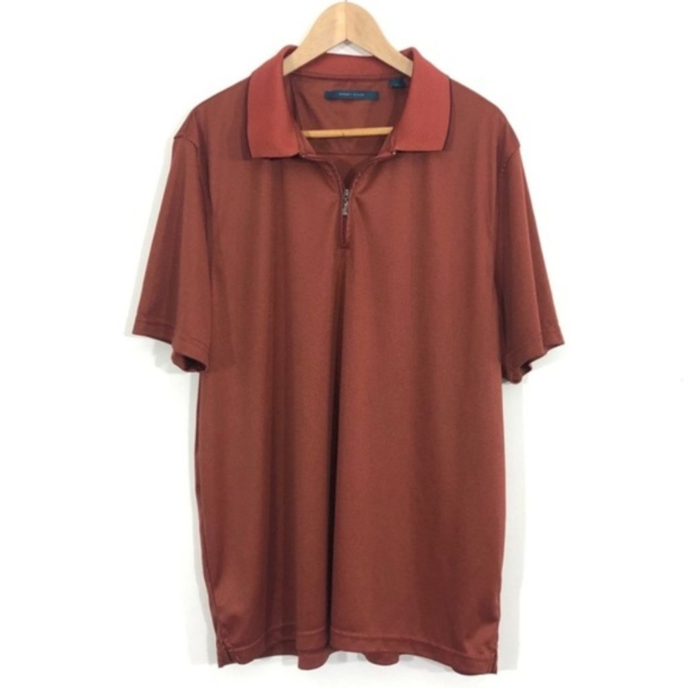 Perry Ellis Quarter Zip Polo Shirt